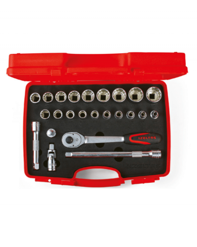 İzeltaş 24'lü 1/2" Oniki Köşe Lokma Anahtar Takımı U Kolsuz 1114006024