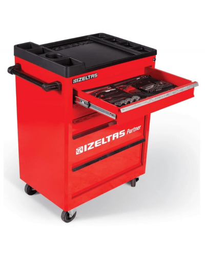 İzeltaş 8235 Partner Serisi 5 Çekmeceli 121 Parça Dolu Takım Dolabı (Boru Anahtarı Hediyeli)