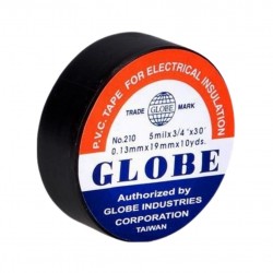 Globe İzole Bant Siyah Elektrik Bandı 19 mm x 10 Metre