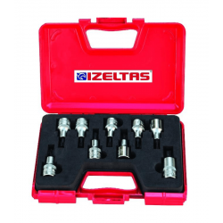 İzeltaş 1/2" 9'lu Lokmalı Torx Uç Takımı