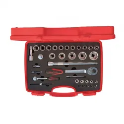 İzeltaş 1113001038 1/2" 1/4" 6 Köşe Kombine 35 Parça Lokma Takımı