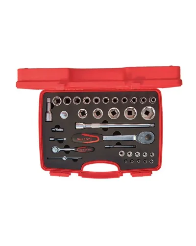 İzeltaş 1113001038 1/2" 1/4" 6 Köşe Kombine 35 Parça Lokma Takımı